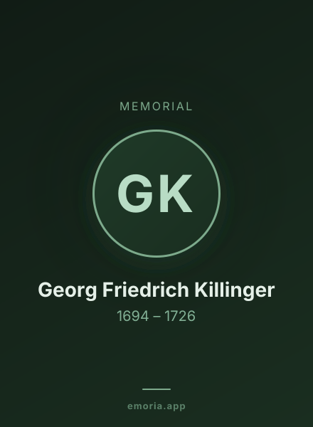 Memorial portrait of Georg Friedrich Killinger