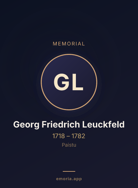 Memorial portrait of Georg Friedrich Leuckfeld