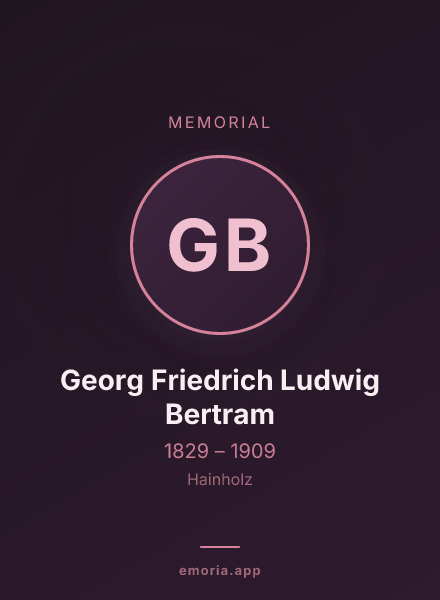Memorial portrait of Georg Friedrich Ludwig Bertram
