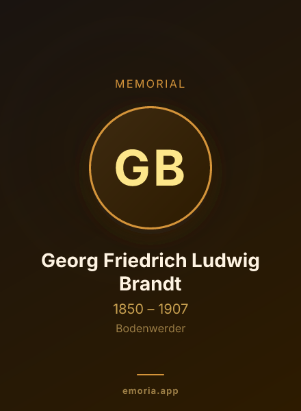 Memorial portrait of Georg Friedrich Ludwig Brandt