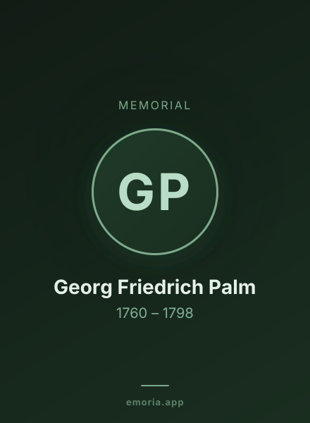 Memorial portrait of Georg Friedrich Palm