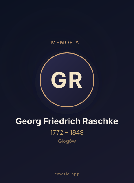 Memorial portrait of Georg Friedrich Raschke
