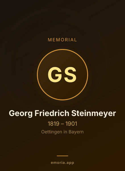 Memorial portrait of Georg Friedrich Steinmeyer