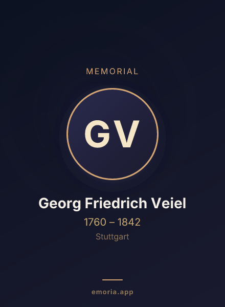 Memorial portrait of Georg Friedrich Veiel