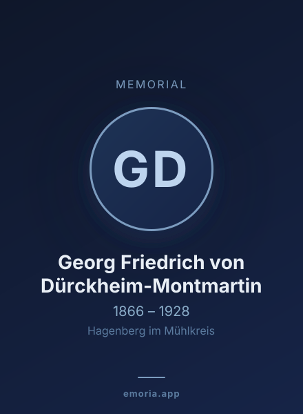 Memorial portrait of Georg Friedrich von Dürckheim-Montmartin