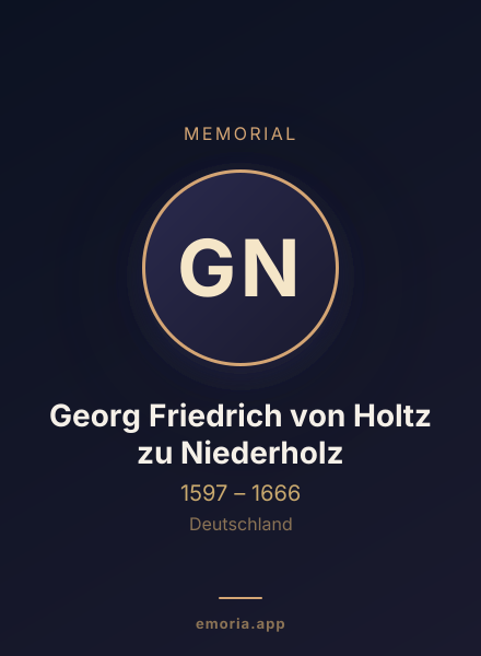 Memorial portrait of Georg Friedrich von Holtz zu Niederholz