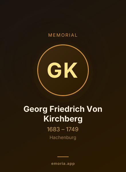 Memorial portrait of Georg Friedrich Von Kirchberg