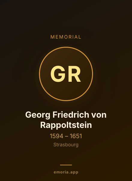 Memorial portrait of Georg Friedrich von Rappoltstein