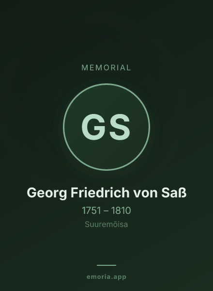 Memorial portrait of Georg Friedrich von Saß