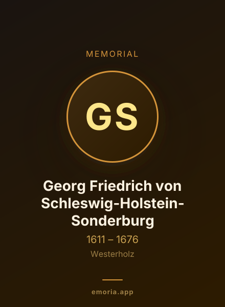 Memorial portrait of Georg Friedrich von Schleswig-Holstein-Sonderburg