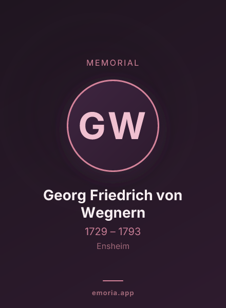 Memorial portrait of Georg Friedrich von Wegnern