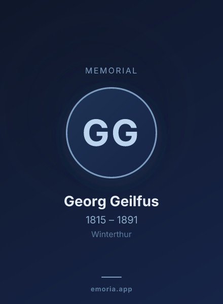 Memorial portrait of Georg Geilfus