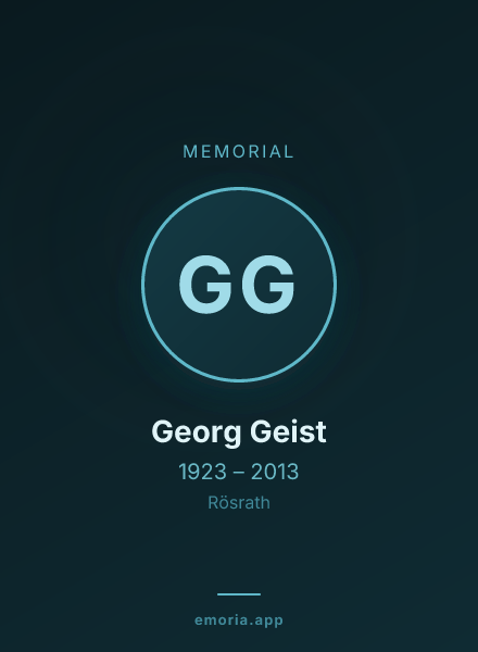 Memorial portrait of Georg Geist
