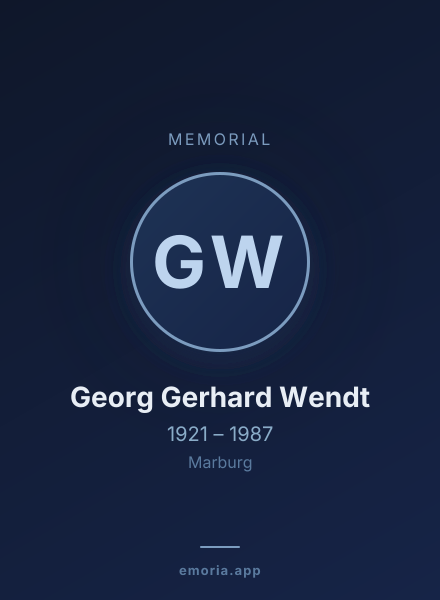 Memorial portrait of Georg Gerhard Wendt