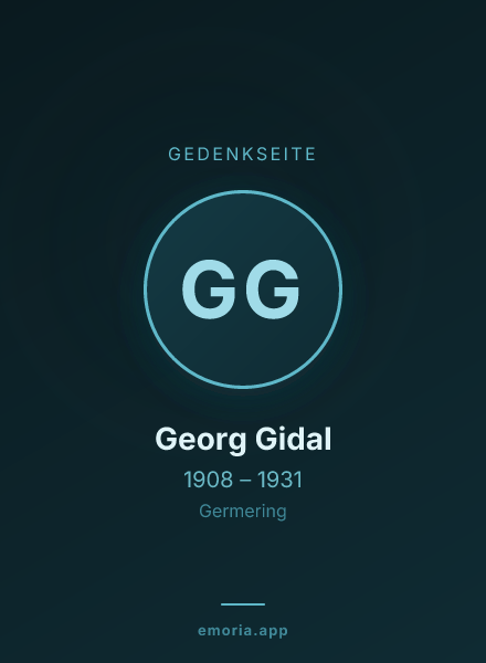 Gedenkportrait von Georg Gidal