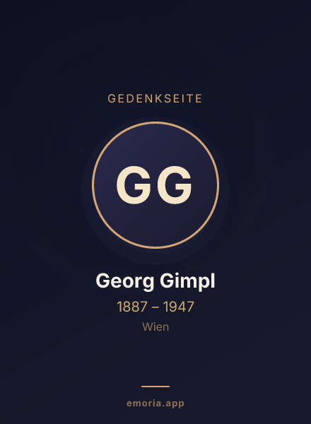 Gedenkportrait von Georg Gimpl