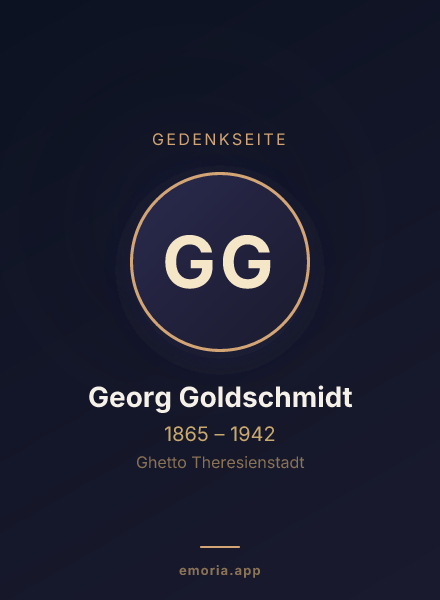 Gedenkportrait von Georg Goldschmidt