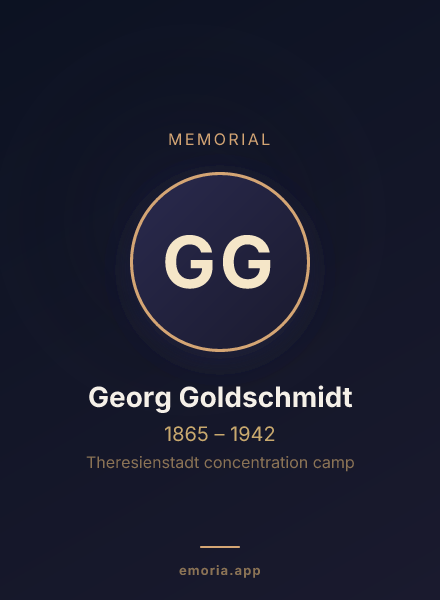 Memorial portrait of Georg Goldschmidt