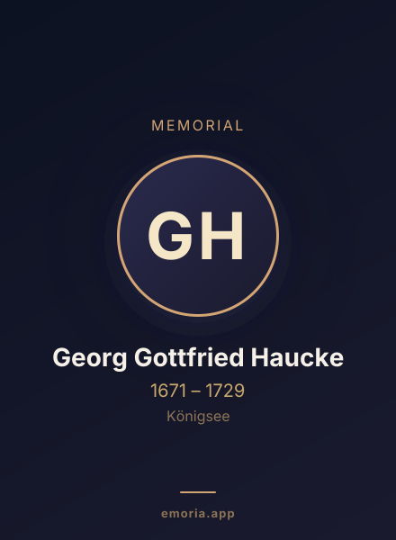 Memorial portrait of Georg Gottfried Haucke