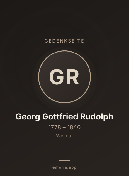 Gedenkportrait von Georg Gottfried Rudolph