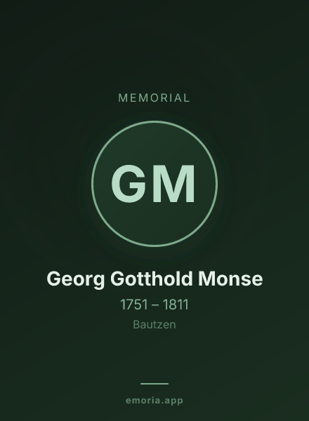 Memorial portrait of Georg Gotthold Monse