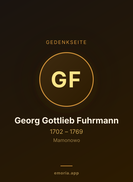 Gedenkportrait von Georg Gottlieb Fuhrmann