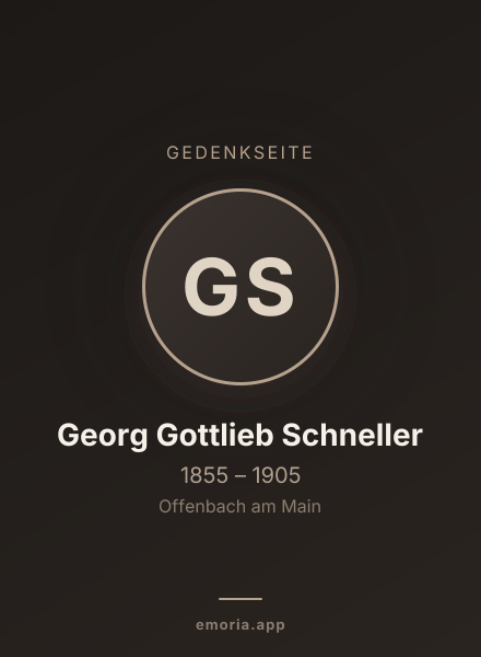 Gedenkportrait von Georg Gottlieb Schneller