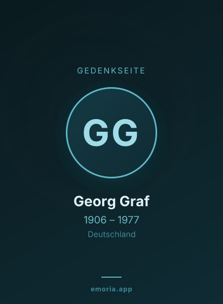 Gedenkportrait von Georg Graf