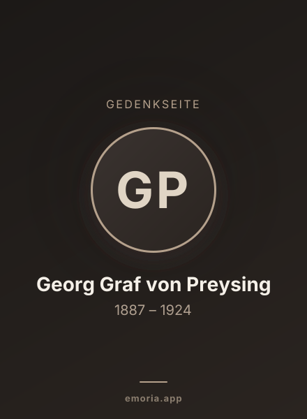 Gedenkportrait von Georg Graf von Preysing