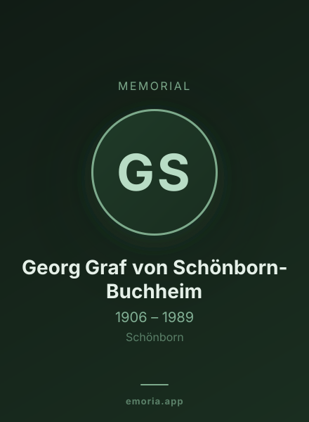 Memorial portrait of Georg Graf von Schönborn-Buchheim