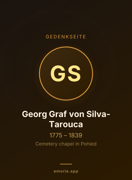 Gedenkportrait von Georg Graf von Silva-Tarouca