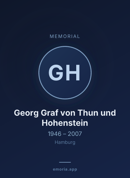 Memorial portrait of Georg Graf von Thun und Hohenstein