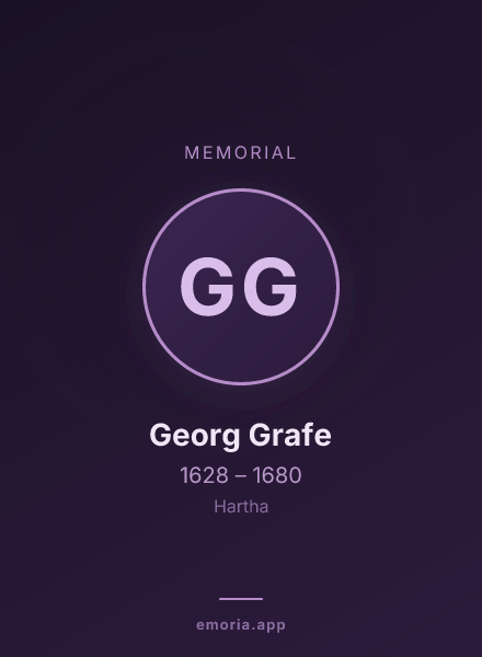 Memorial portrait of Georg Grafe
