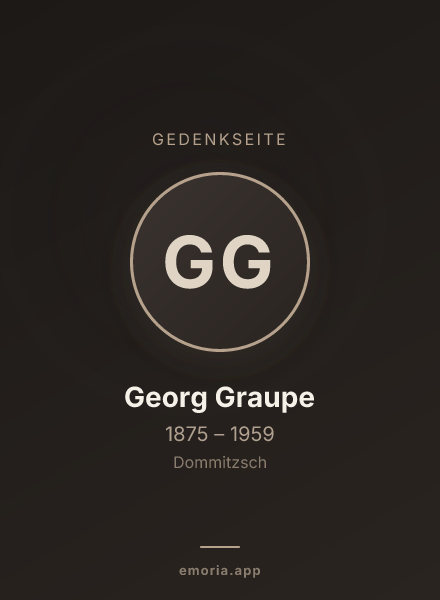 Gedenkportrait von Georg Graupe