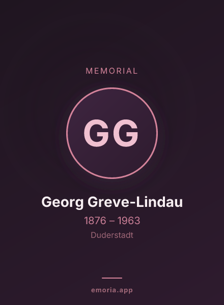 Memorial portrait of Georg Greve-Lindau