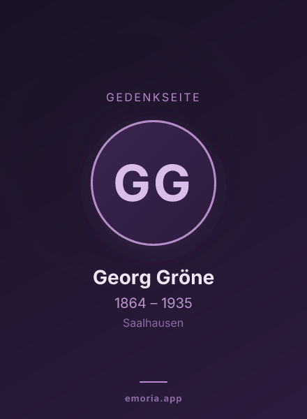 Gedenkportrait von Georg Gröne