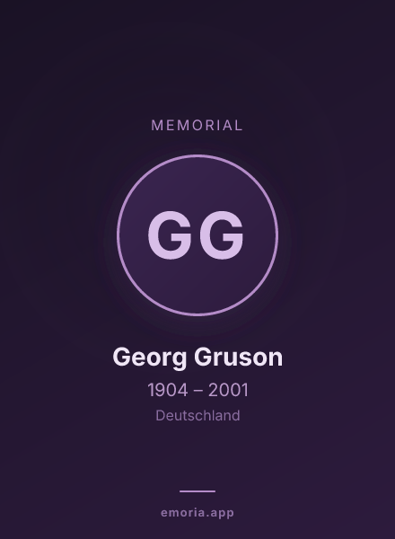 Memorial portrait of Georg Gruson