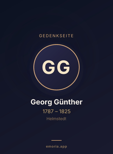 Gedenkportrait von Georg Günther