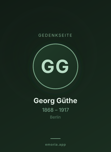 Gedenkportrait von Georg Güthe