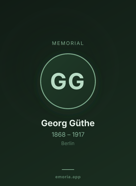 Memorial portrait of Georg Güthe