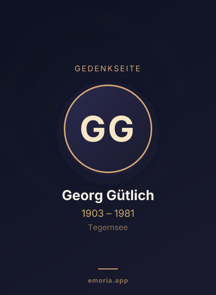 Gedenkportrait von Georg Gütlich