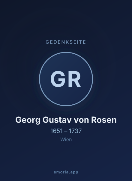Gedenkportrait von Georg Gustav von Rosen