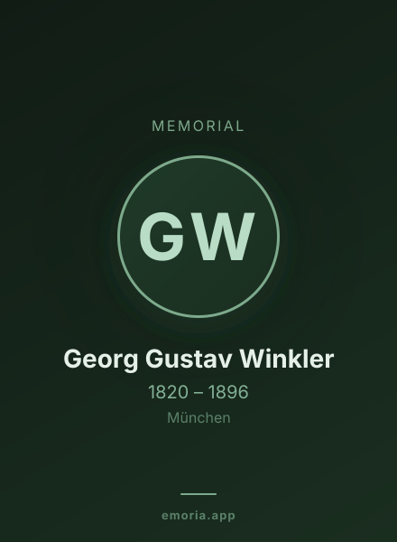 Memorial portrait of Georg Gustav Winkler