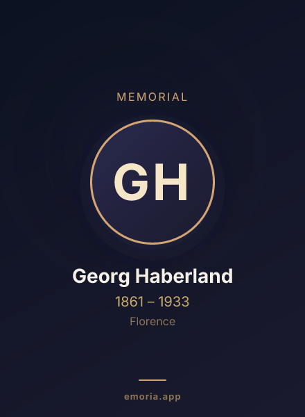 Memorial portrait of Georg Haberland