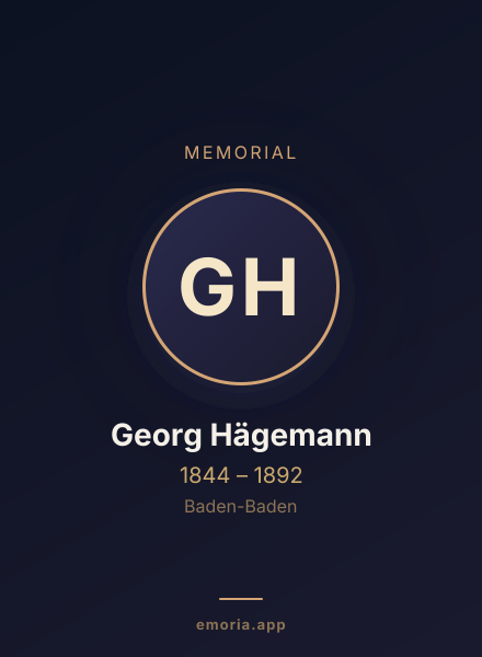 Memorial portrait of Georg Hägemann