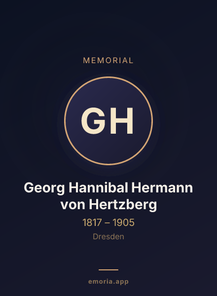 Memorial portrait of Georg Hannibal Hermann von Hertzberg