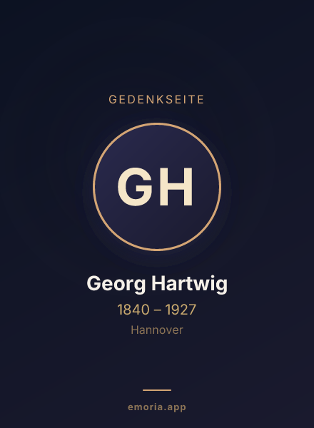 Gedenkportrait von Georg Hartwig