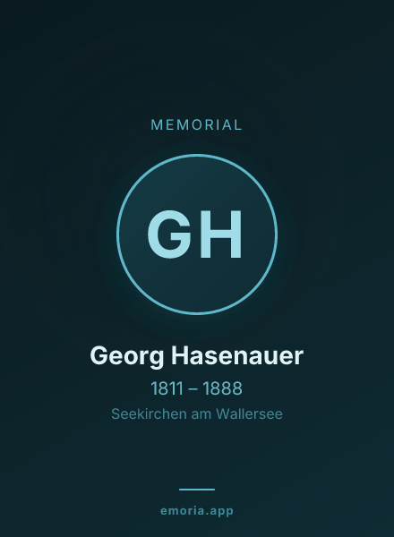 Memorial portrait of Georg Hasenauer