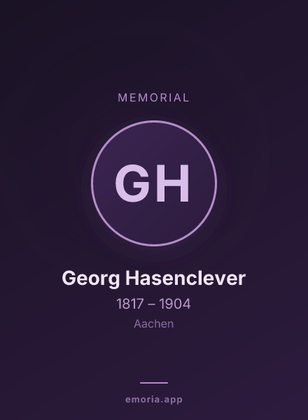 Memorial portrait of Georg Hasenclever