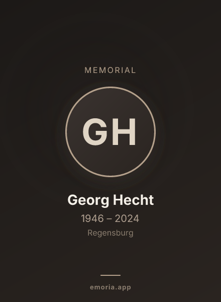 Memorial portrait of Georg Hecht